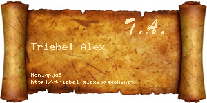 Triebel Alex névjegykártya